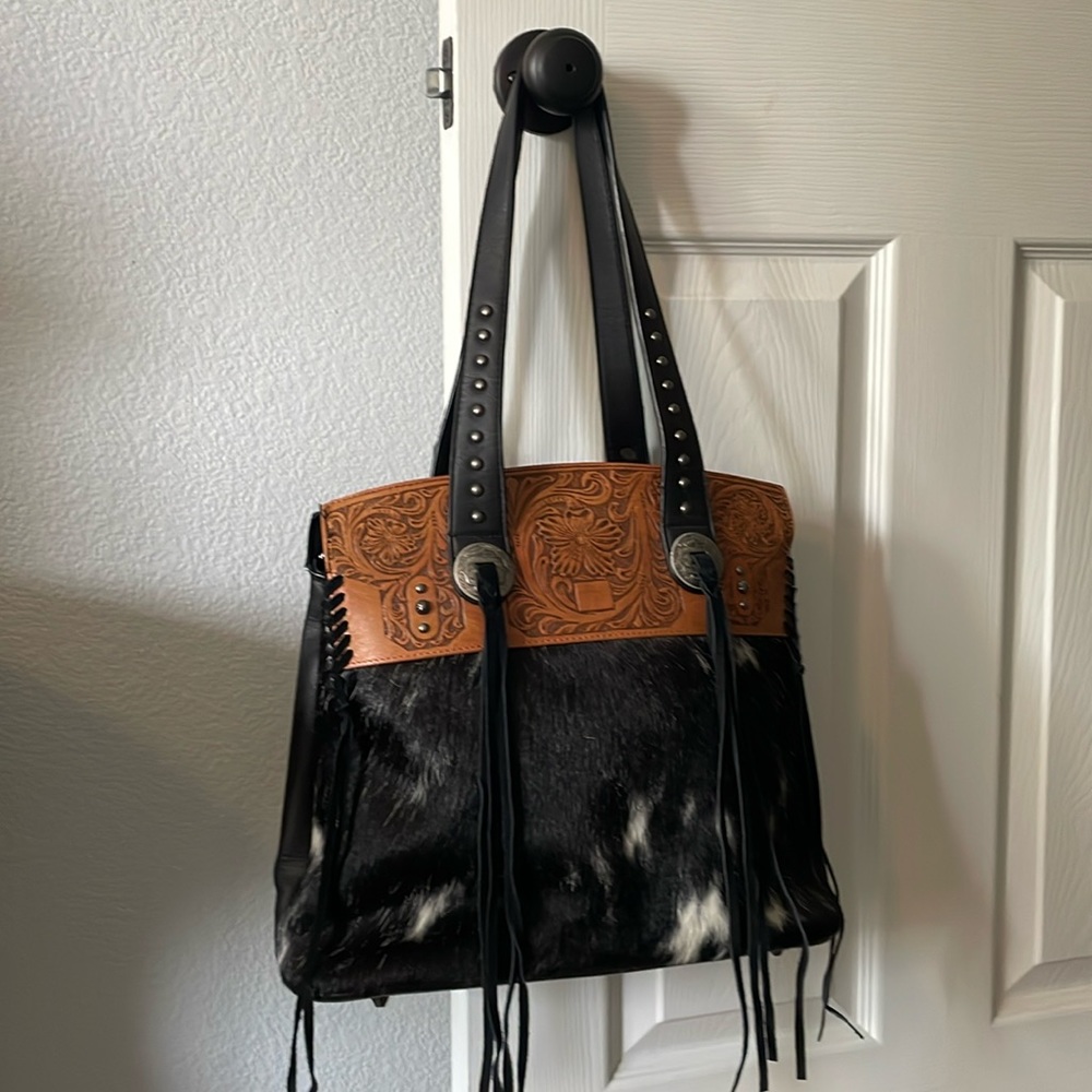 Trinity Ranch Cowhide Leather Purse